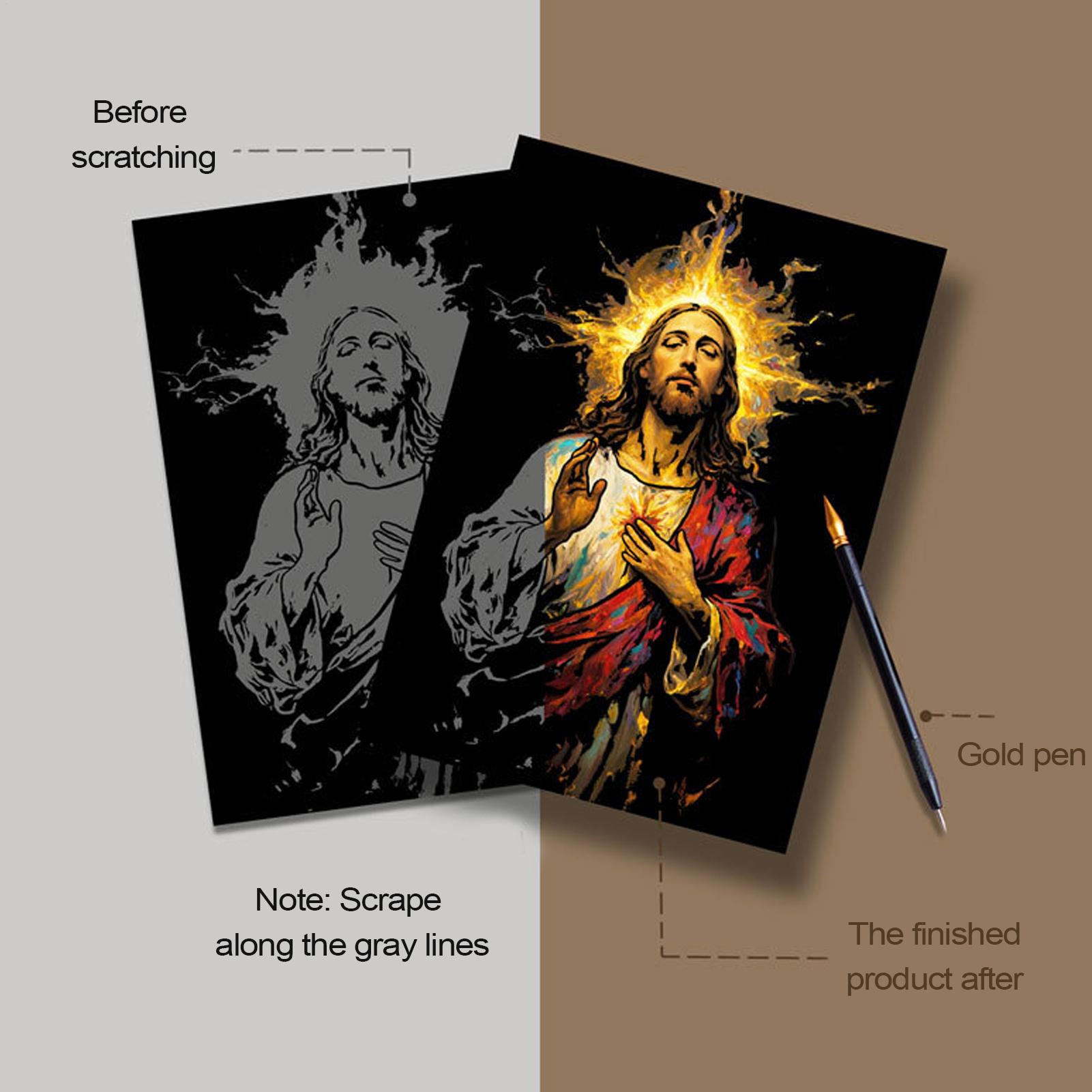 Art Craft Books - Kratzbuch Jesus Kratzmalerei 1 Set Kreative