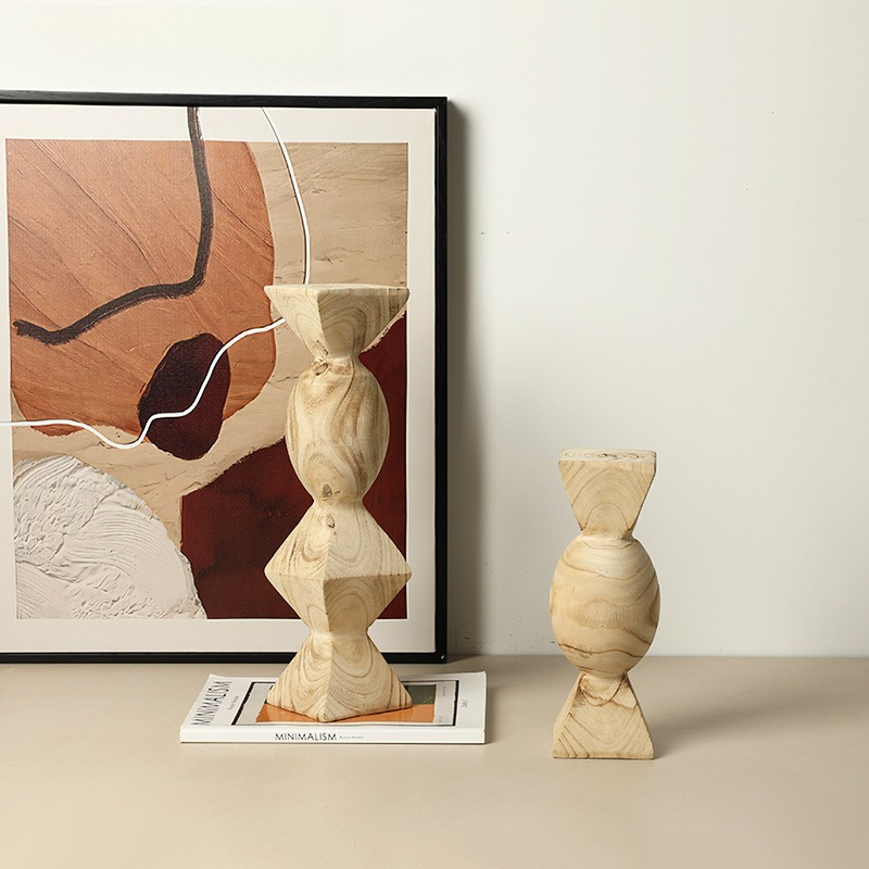 Exhibition Of Art And Craft - Japanischer Holzsäulen-Ornament im geometrischen Stil, Kunsthandwerk