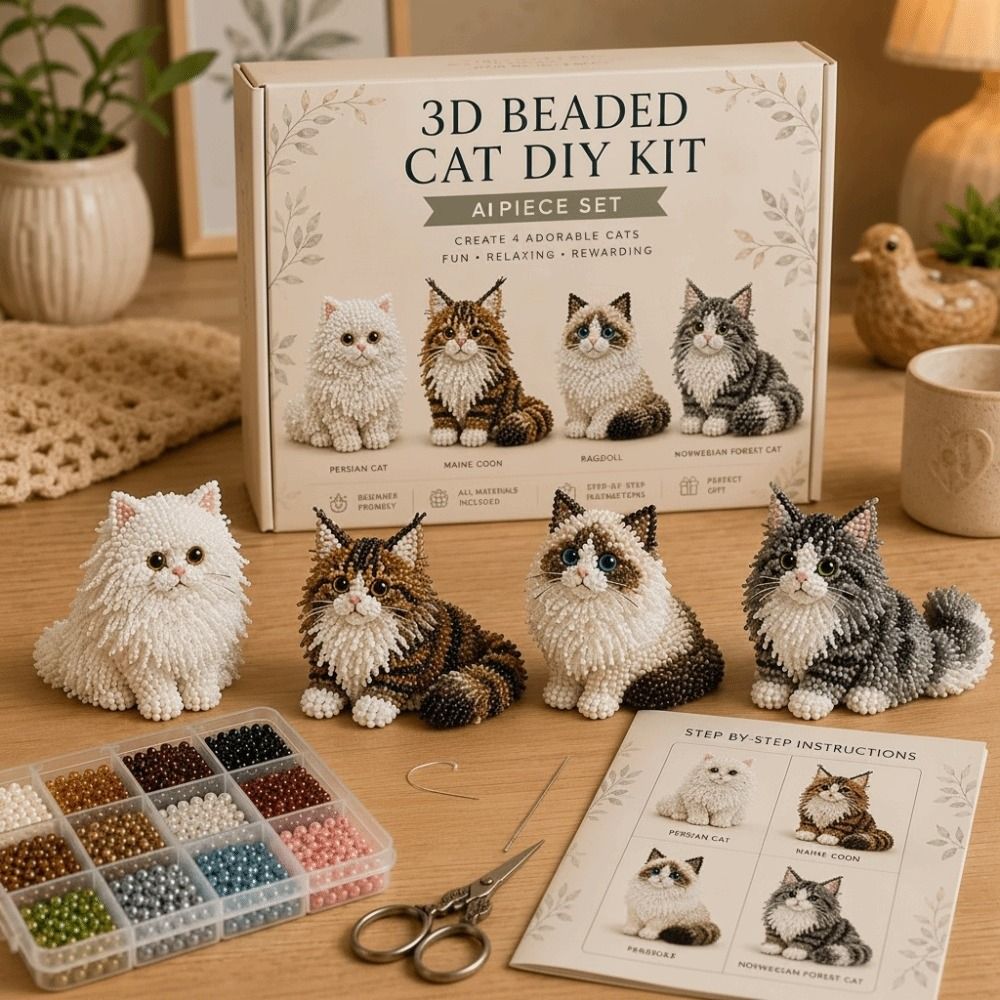 Art Craft Animals - Winzige Perlen 3D Tier-Perlen-Bastelset Niedliches Design