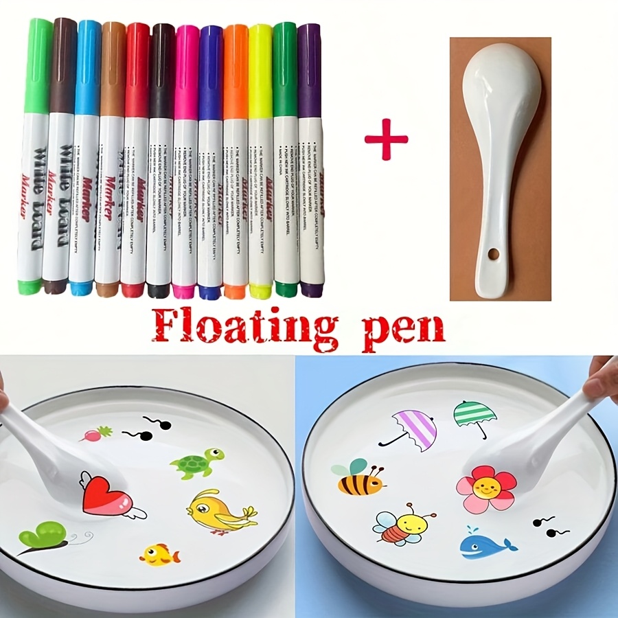 Illustration Marker Set - Ein Satz magischer Wassermalerstifte mit schwebender