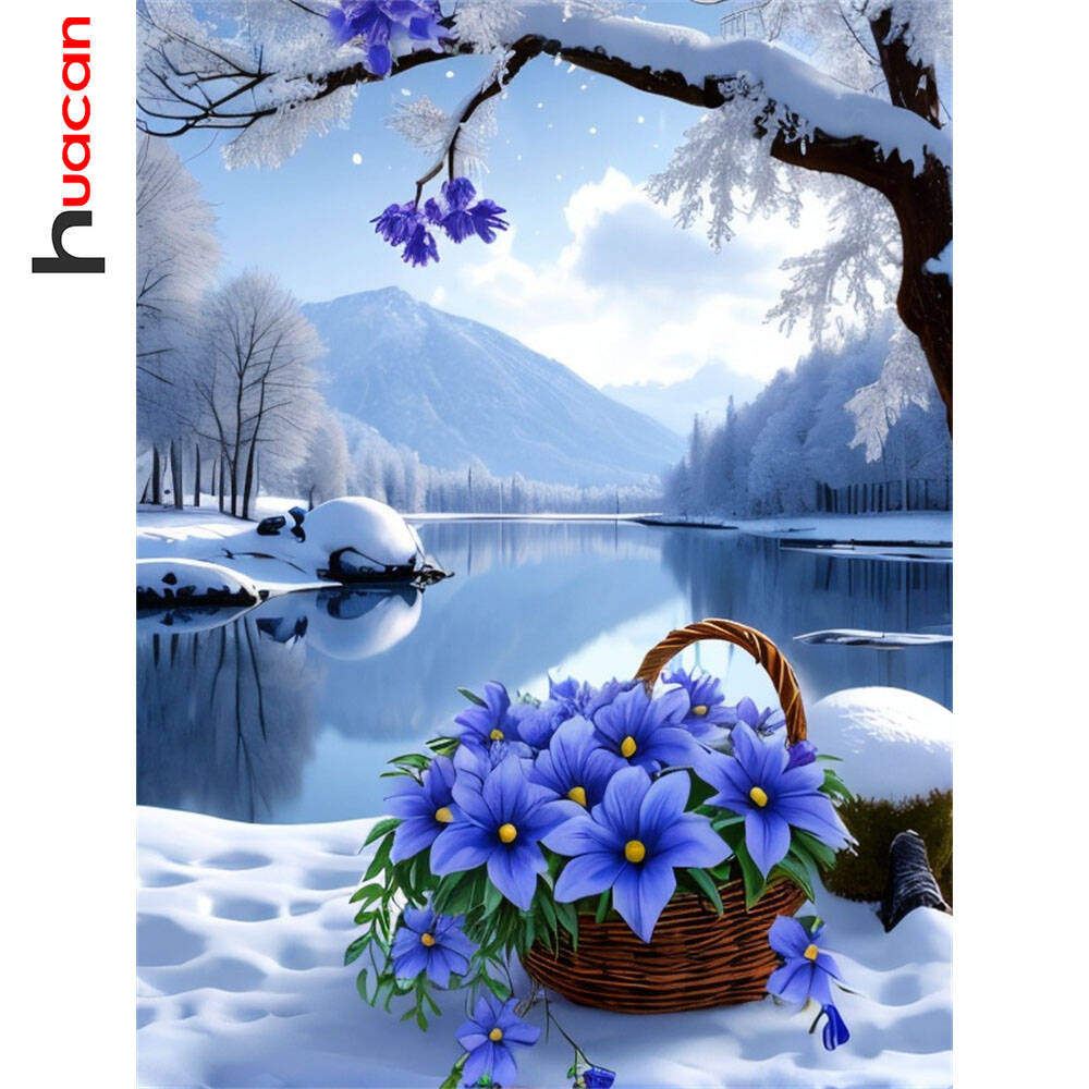Art Craft Winter - Huacan 2025, neue Kollektion, Diamant-Gemälde, Delphin,