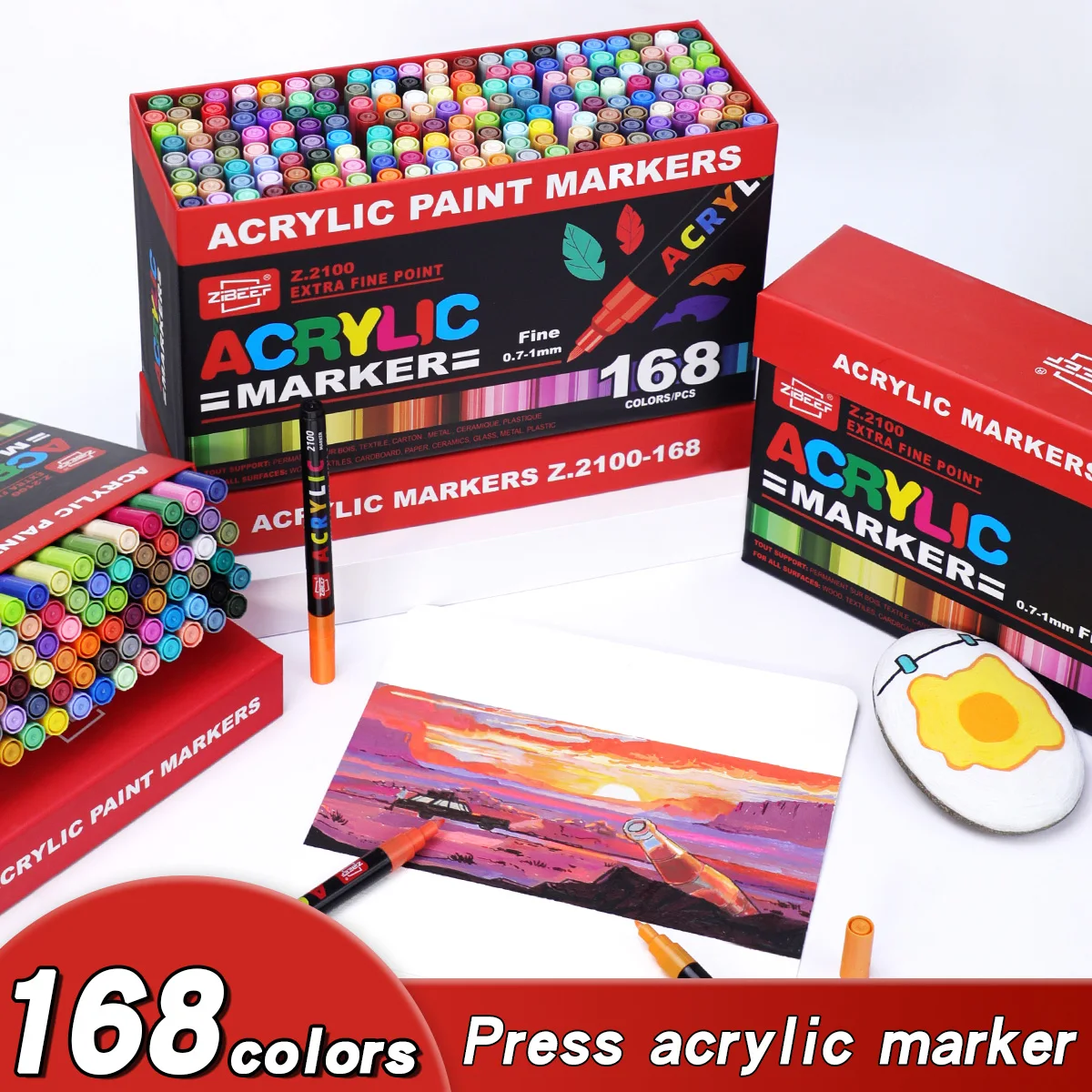 Illustration Marker Set - 36-240 Farben Acrylfarben-Marker-Set, Marker für Künstler,