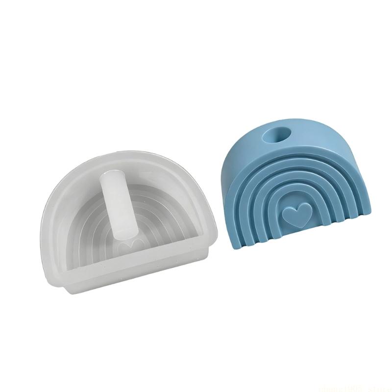 Art Craft House Making - QX2E Charm-Herz- und Blumen-Cottage-Silikonform, für Kunstprojekte