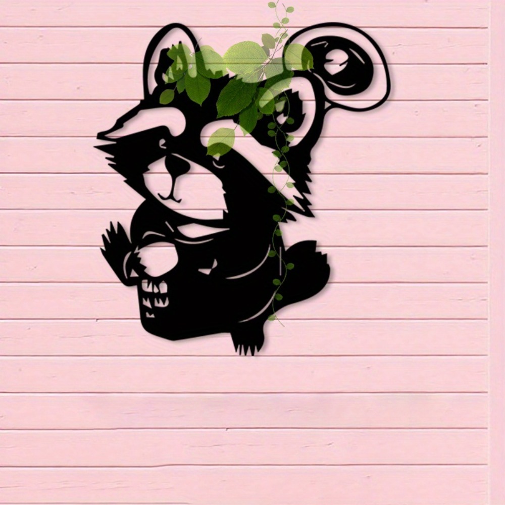 Art Craft Kitchen - CIFBUY Eisen-Wandkunst, roter Panda, Metallkunst-Skulptur, niedliche