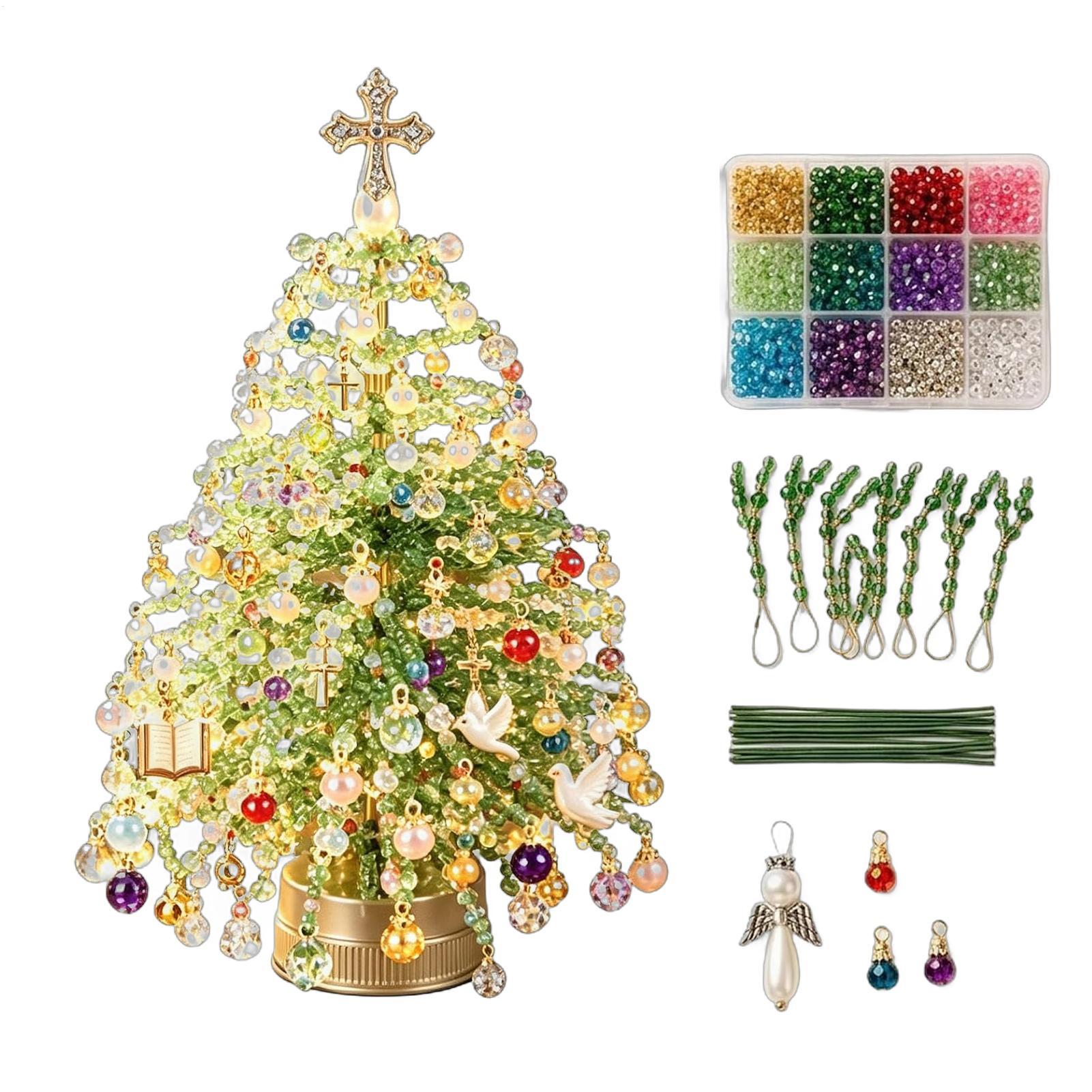 Art Craft Winter - Perlen-Weihnachtsbaum-Set Winterferien-Bastelprojekt Weihnachtsbaum-Perlen-Schmuckkunst für Profis, Enthusiasten