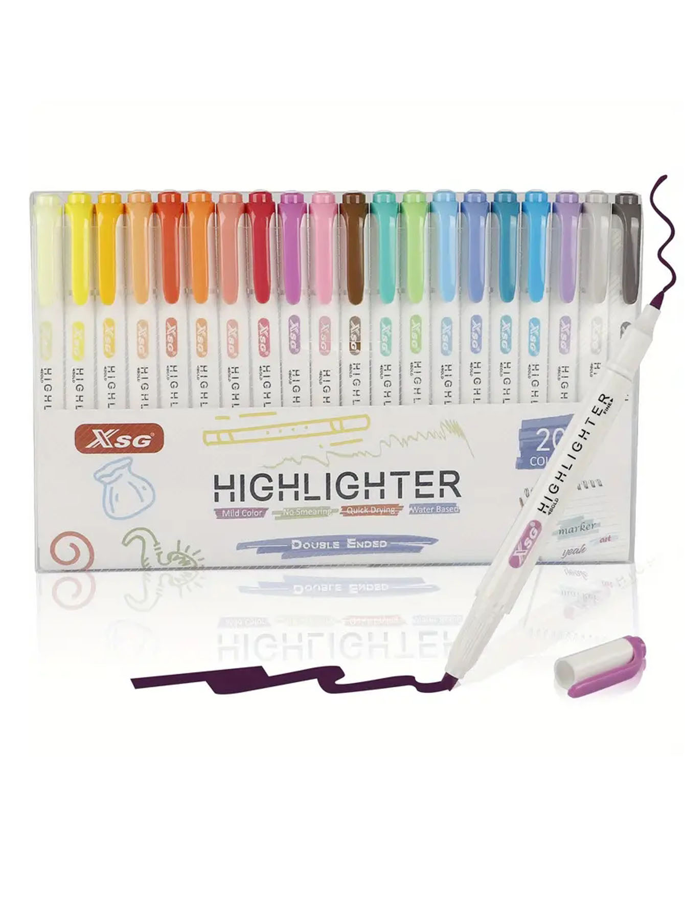 Illustration Marker Set - 20 Farbe fluor zierende Marker Kunst
