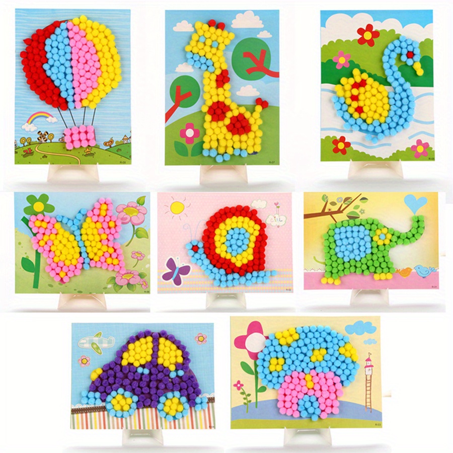2 stücke 16x21 cm Bunte Pom-Po – Art Craft Animals Bewertung und Preis