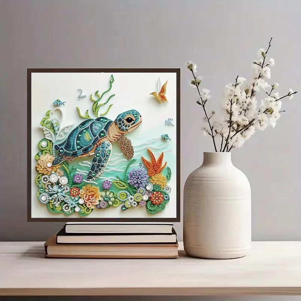 Meeresschildkröten-Diamantmale – Art Craft Animals Bewertung und Preis