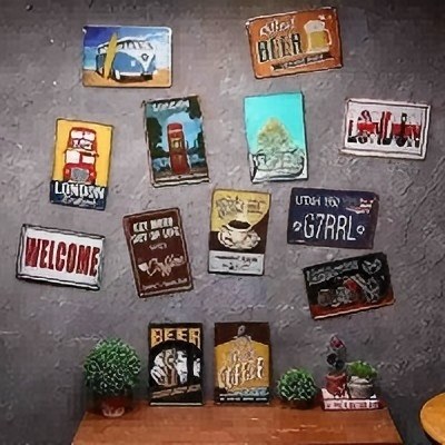 2D Vintage Metallschild, Flach – Art Craft Club Bewertung und Preis