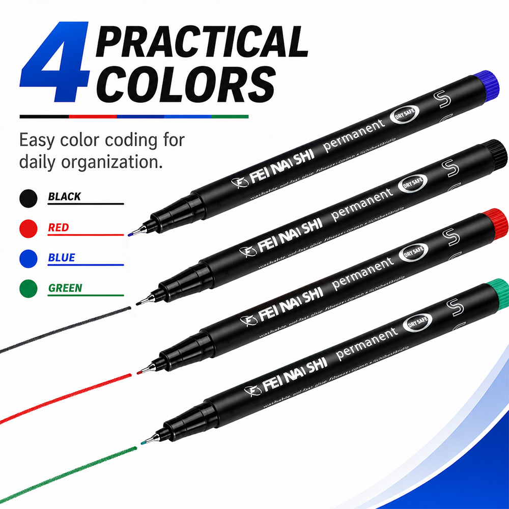 4/12 Stück Permanentmarker mit – Illustration Marker Set Bewertung und Preis