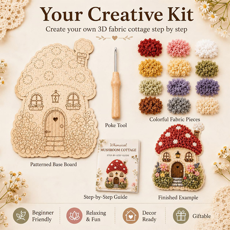 3D Pilzhaus Poke Art DIY-Set S – Art Craft Usa Bewertung und Preis