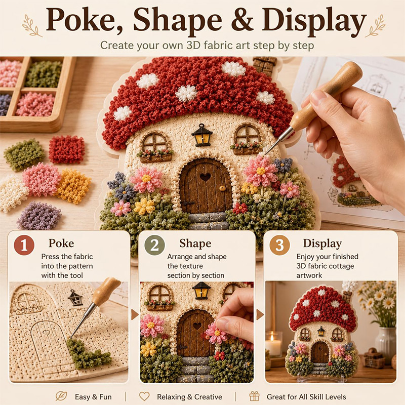 3D Pilzhaus Poke Art DIY-Set S – Art Craft Usa Bewertung und Preis