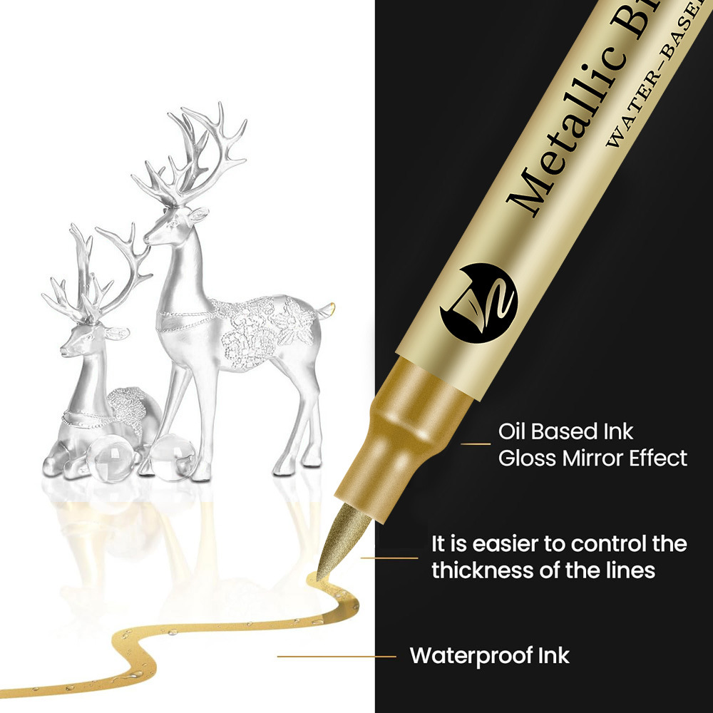 2–6 Stück/Set goldene/silberne – Illustration Marker Set Bewertung und Preis