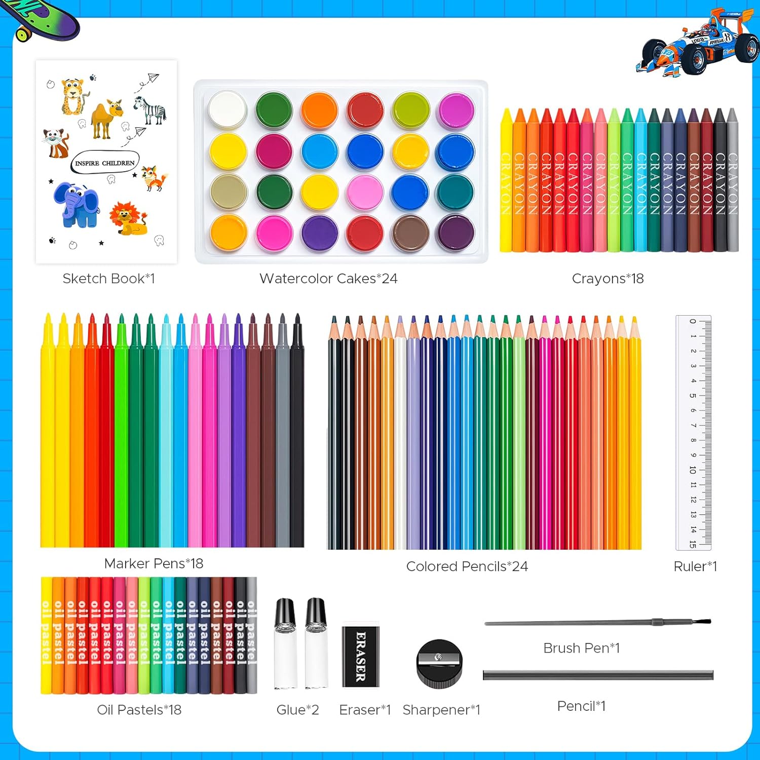 110-teiliges Kunst- und Bastel – Illustration Marker Set Bewertung und Preis