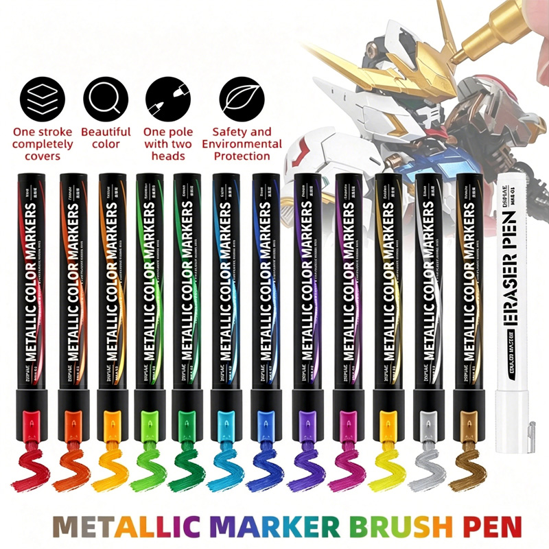 Metallische Marker, Farbstifte – Illustration Marker Set Bewertung und Preis