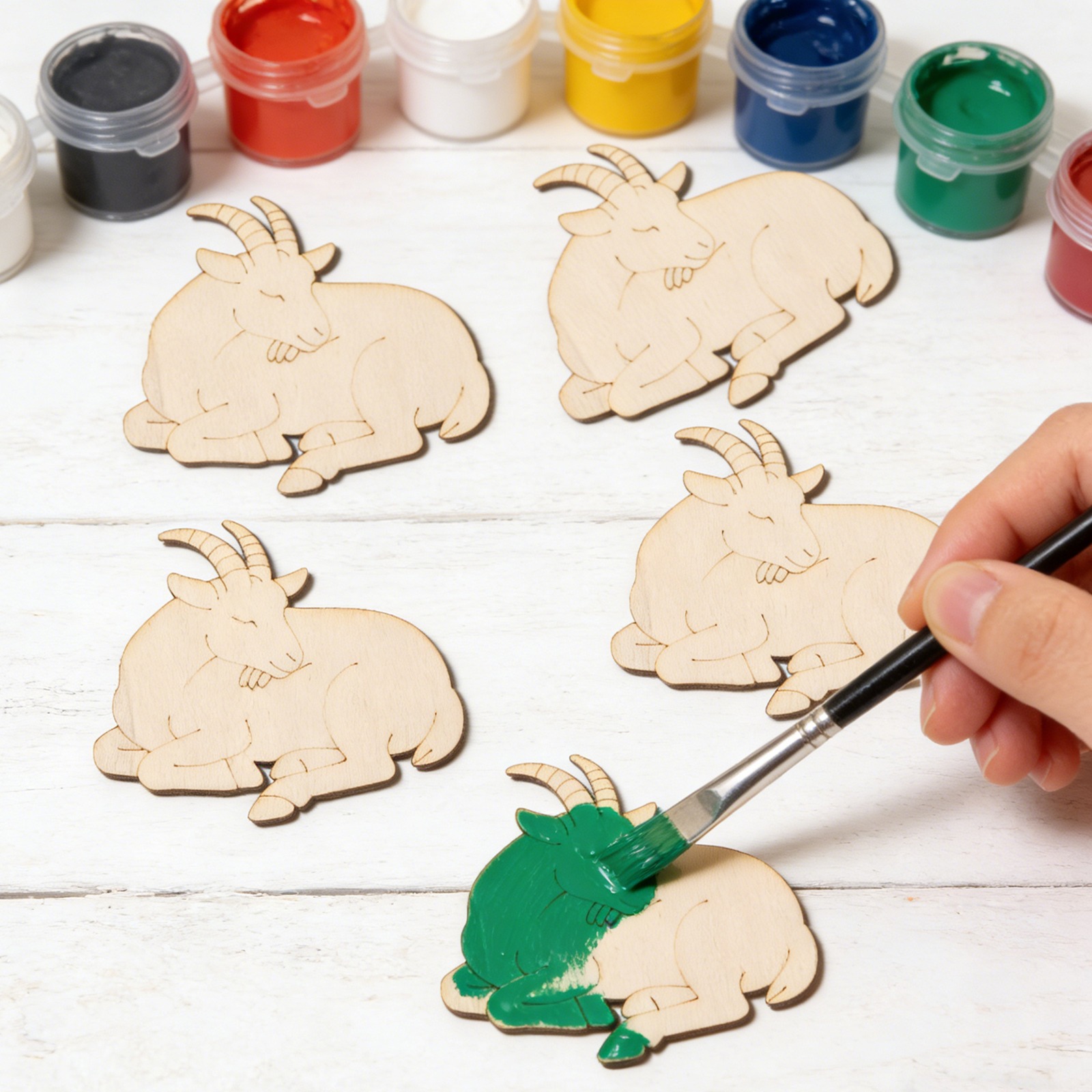 10 Stück/Set Unfertige Holz-Sc – Art Craft Animals Bewertung und Preis