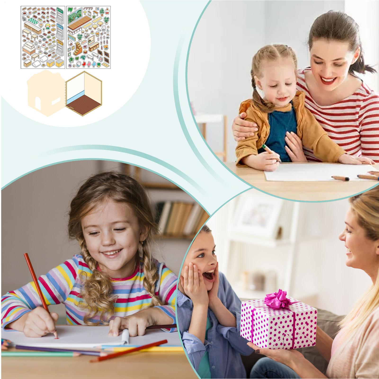Aufkleber-Szenen Miniatur-Raum – Art Craft House Making Bewertung und Preis