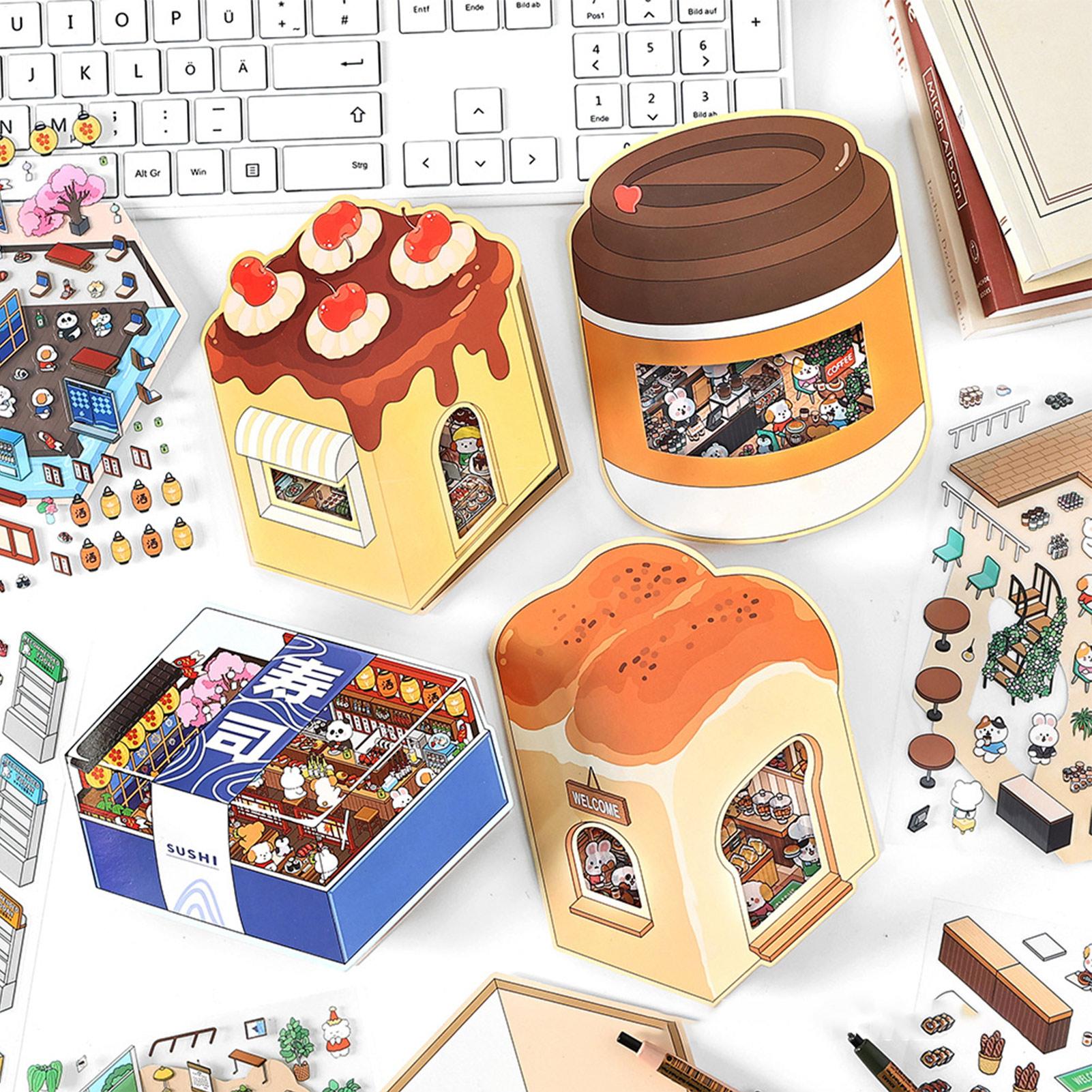 Aufkleber-Szenen Miniatur-Raum – Art Craft House Making Bewertung und Preis