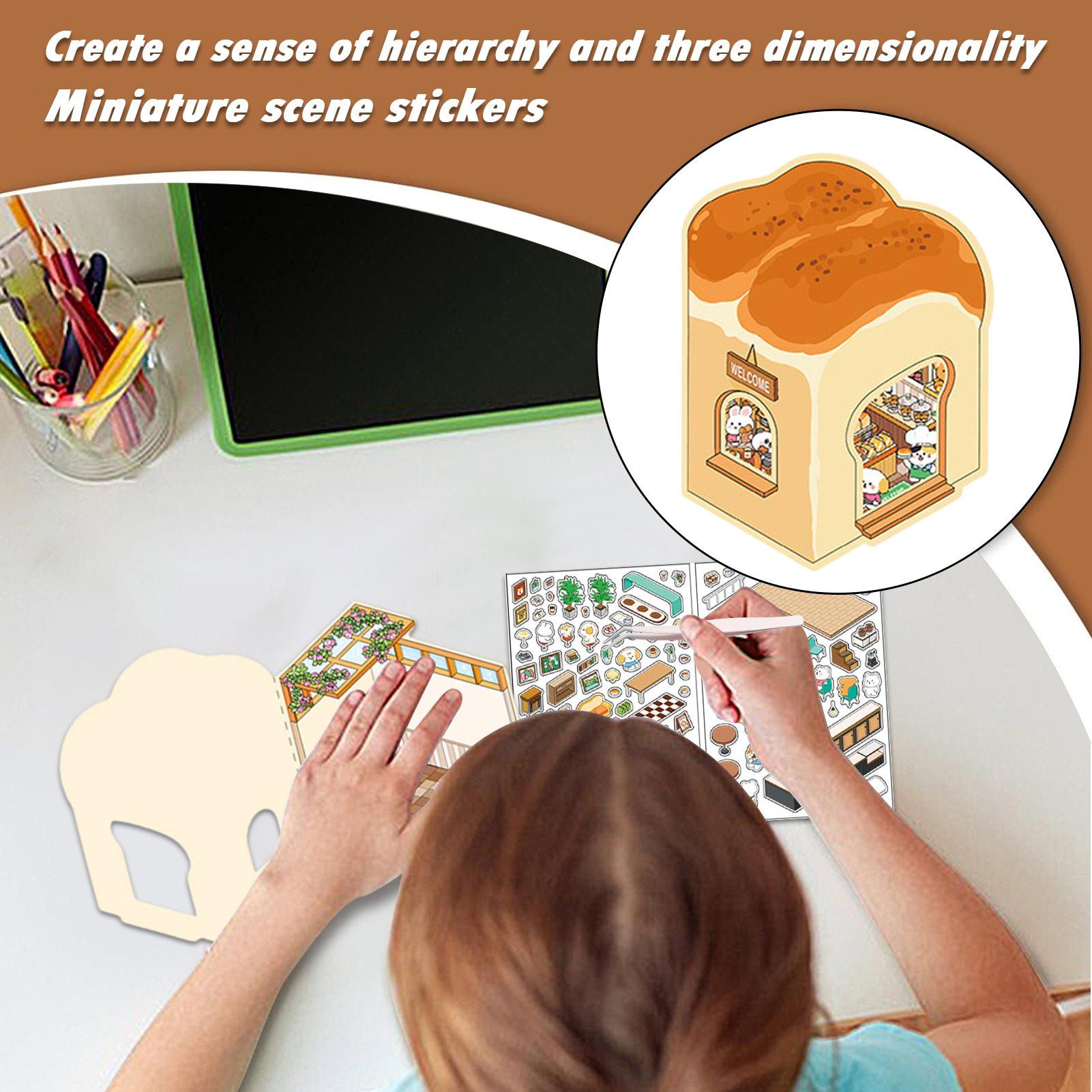Aufkleber-Szenen Miniatur-Raum – Art Craft House Making Bewertung und Preis